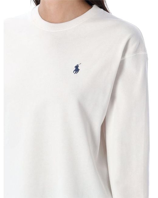 Polo Ralph Lauren White Cotton Jersey Long-Sleeve T-Shirt