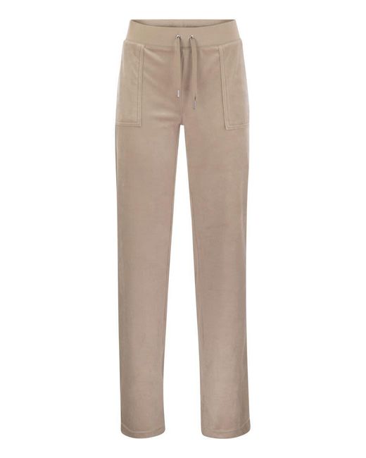 Juicy Couture Natural Trousers With Velour Pockets