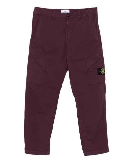 Stone Island Purple Pant Regular for men