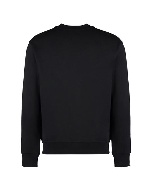 Versace Black Cotton Crew-Neck Sweatshirt for men