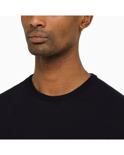 Roberto Collina Black Short-Sleeved Wire Jersey for men