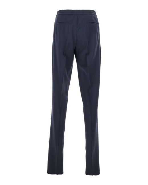 Lardini Blue Pants With Elastic Waist And Drawstring for men