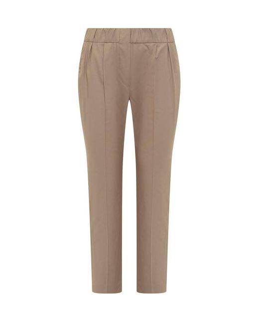 Brunello Cucinelli Natural Tailored Jogger Pants