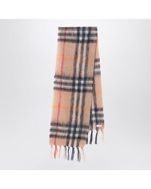 Burberry Natural And Check Scarf Sand for men