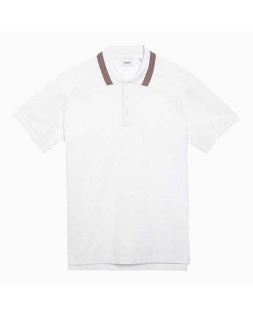 Burberry White Classic Cotton Pique Polo Shirt for men