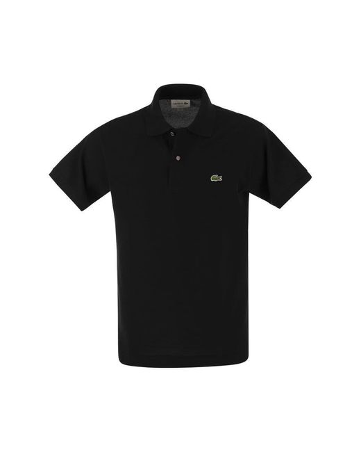 Lacoste Black Classic Fit Cotton Pique Polo Shirt for men