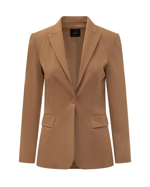 Pinko Brown One-Breasted Blazer