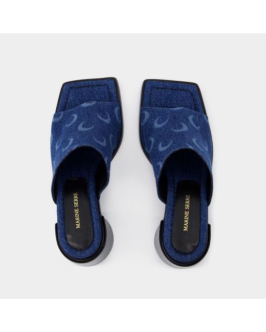MARINE SERRE Blue Sandals