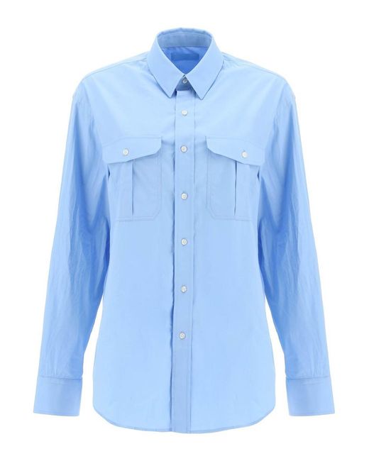 Wardrobe NYC Blue Oversized Shirt