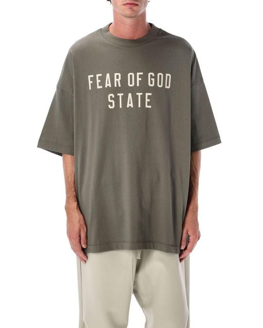 Fear Of God Gray 90's Cotton Tee Moss for men