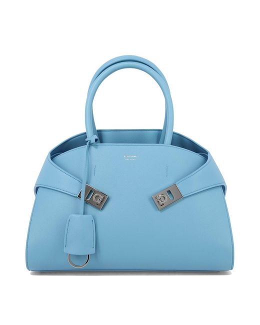 Ferragamo Blue "Hug" Handbag