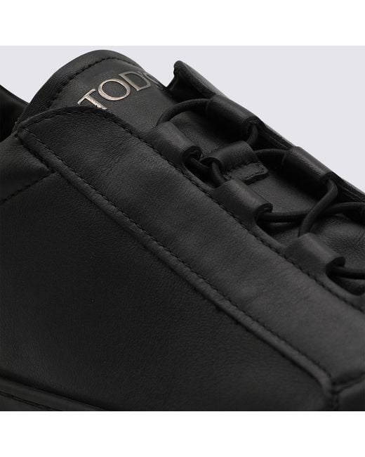 Tod's Black Leather Sneakers for men