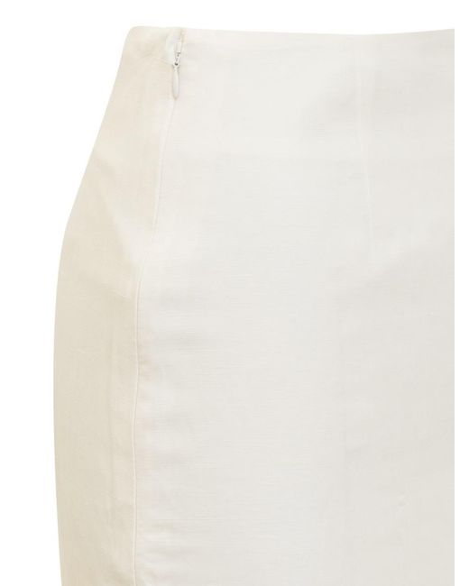 De La Vali White Midi Skirt