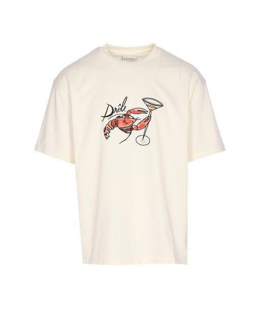 Drole de Monsieur White T-Shirts And Polos for men