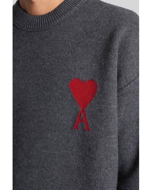 AMI Gray Knitwear for men