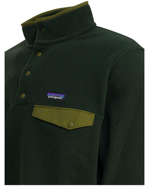 Patagonia Green "Lightweight Synchilla Snap-T Fleece" Jacket for men