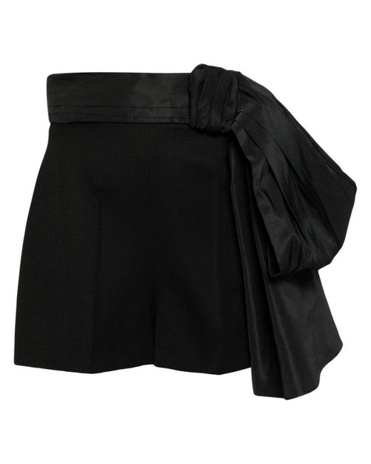 Alexander McQueen Black Shorts With Bow