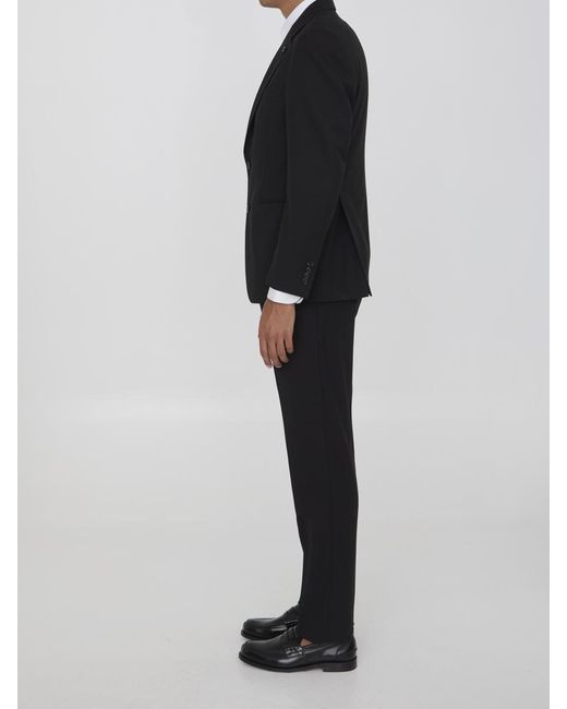 Lardini Black Two-piece Suit In Virgin Wool for men