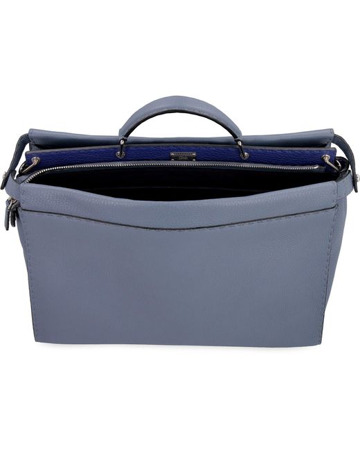 Fendi Blue Peekaboo Leather Bag for men