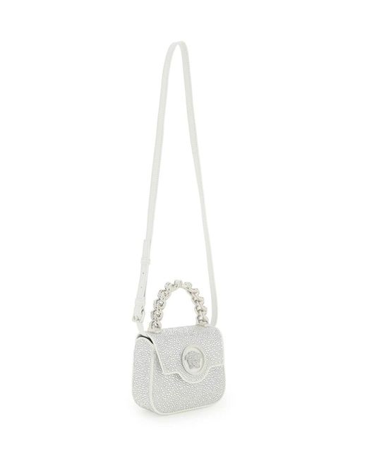 Versace White 'la Medusa' Crystal Handbag