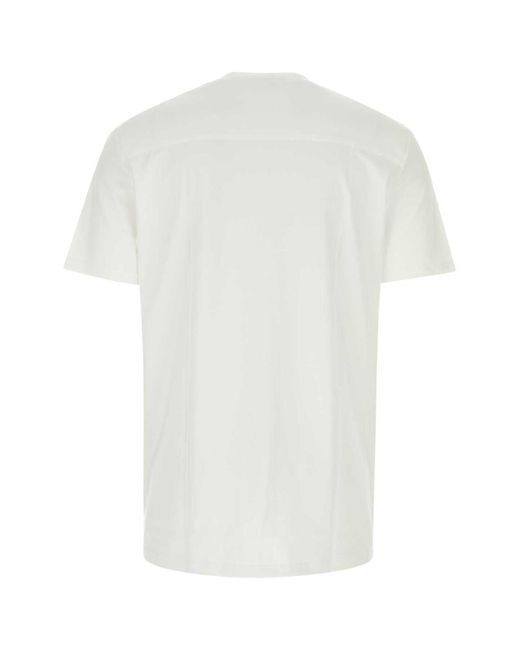 Jil Sander White Cotton T-Shirt for men