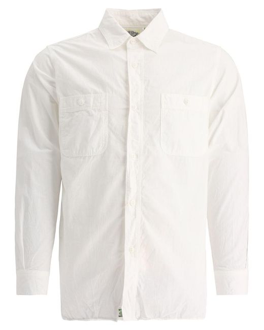 Orslow White Shirt With Chest Pockets for men