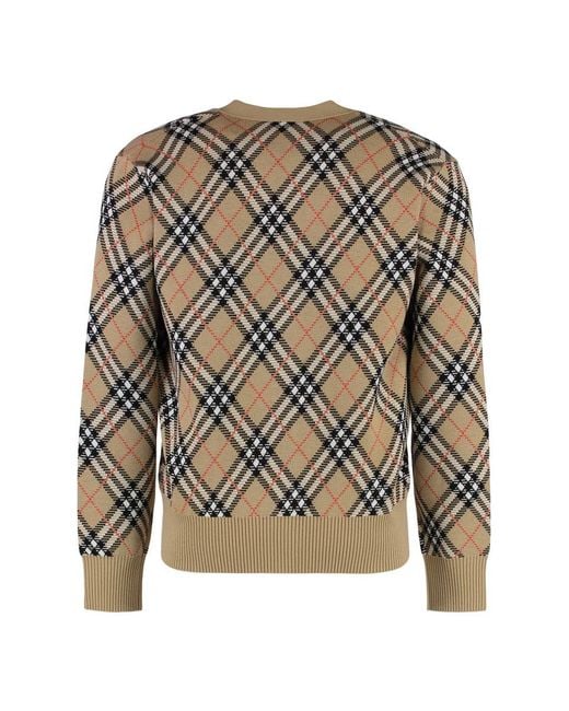 Burberry Multicolor Wool Cardigan for men