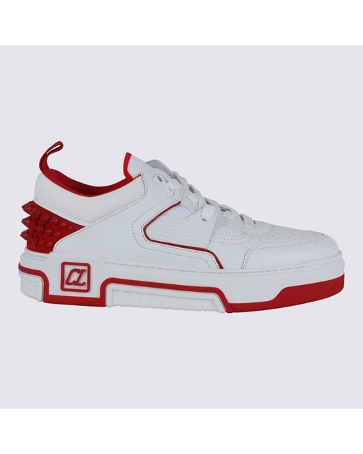 Christian Louboutin White And Leather Astroloubi Sneakers for men