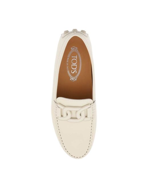 Tod's Natural Gommino Bubble Kate Loafers