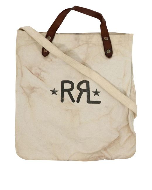 RRL Natural "rrl" Logo Tote Bag for men
