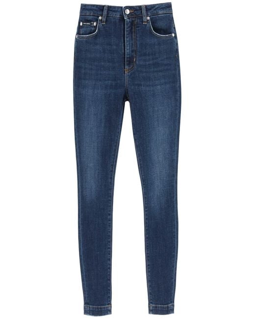 Dolce & Gabbana Audrey Jeans In Deep Blue Denim | Lyst Canada