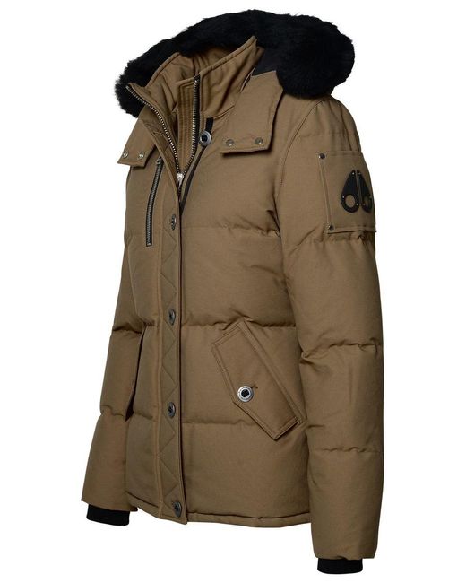 Moose Knuckles 3q Jacket In Brown Cotton Blend