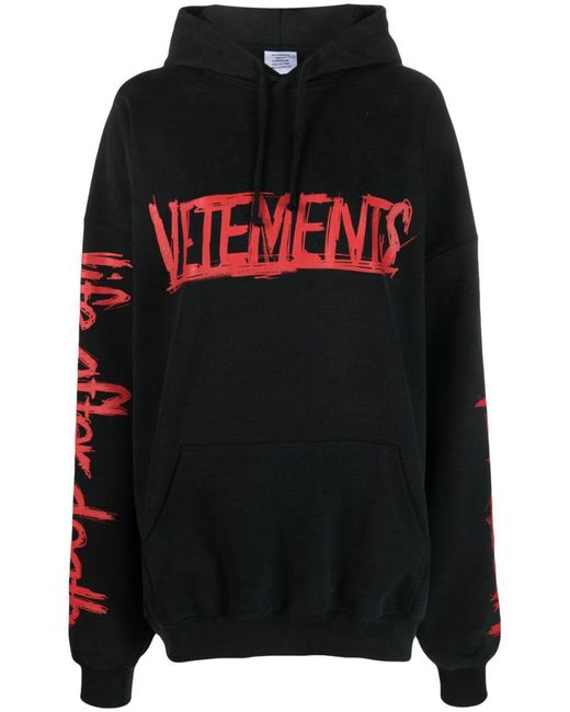 Vetements Black Cotton Sweatshirt