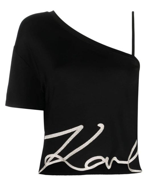 Karl Lagerfeld Black T-Shirts & Tops