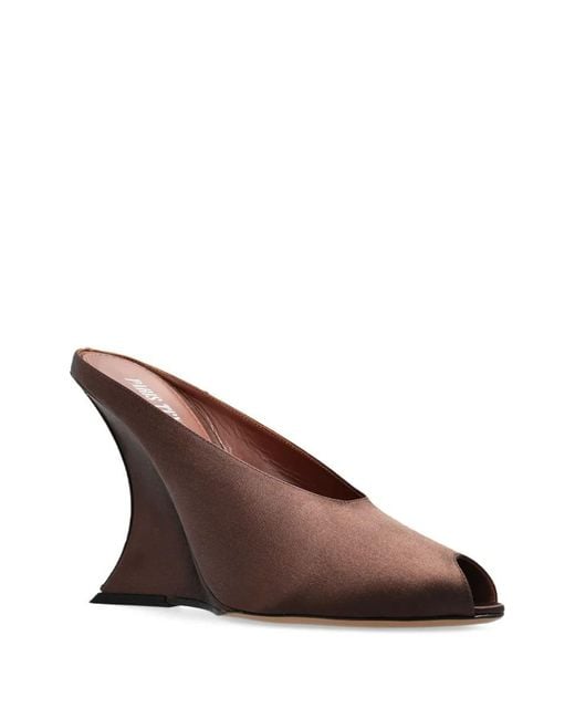 Paris Texas Brown Wedge Sandals "Nina"