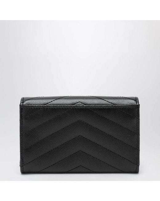 Saint Laurent Black Monogram Envelope Small Wallet