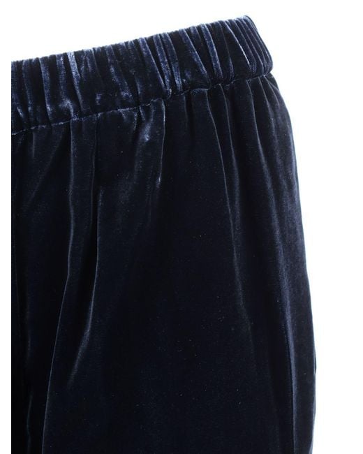 Aspesi Blue Relaxed-Fit Long Pants With Elegant Draping