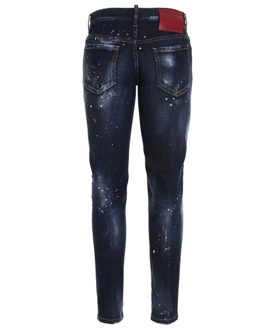 DSquared² Blue 'Jennifer Cropped’ Jeans