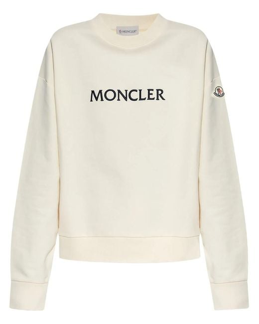 Moncler White Sweatshirt With Logo
