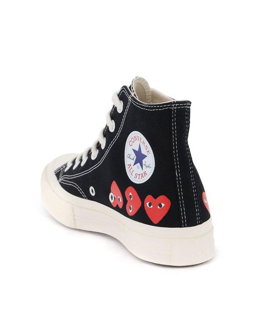 COMME DES GARÇONS PLAY White Multi Heart Converse X Hi-Top Sneakers for men