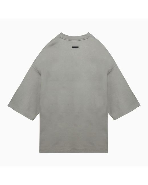 Fear Of God Gray T Shirt With Embroidery Milan 8 Paris Sky for men