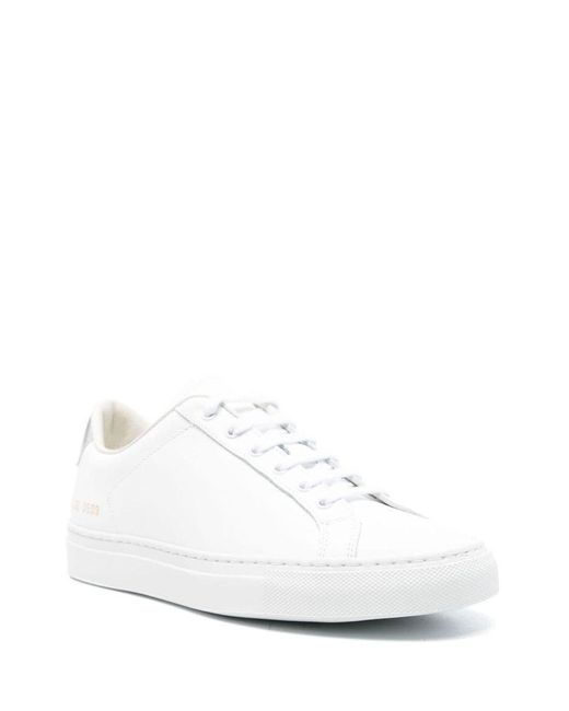 Common Projects White Retro Classic Leather Sneakers