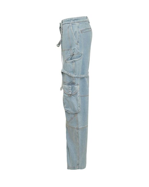 Off-White c/o Virgil Abloh Blue Bleach Cargo Jeans