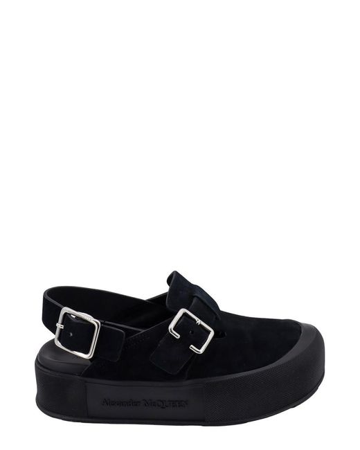 Alexander McQueen Black Leather Sandal for men