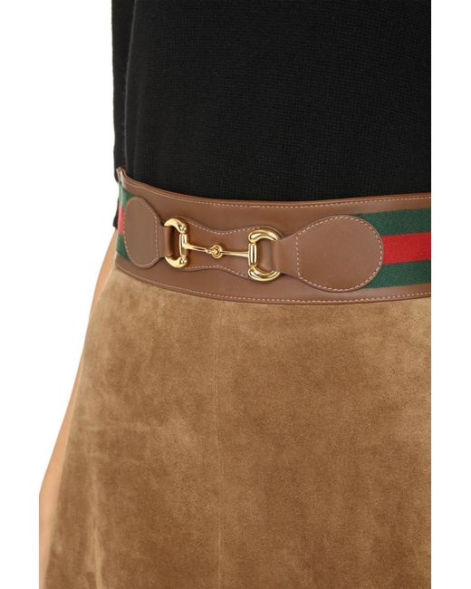 Gucci Brown Suede Skirt