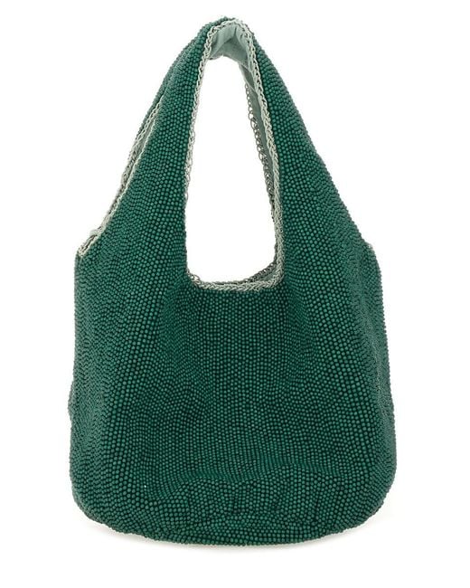J.W. Anderson Green Mini Beaded Tote Bag