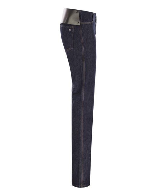 【送料&関税込】aligi1234 Jeans Sportmax 5-pocket dark-wash jeans - RUNWAY, midnightblue | Sportmax