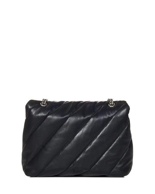 Pinko Black Big Love Bag Puff Maxi Quilt Shoulder Bag
