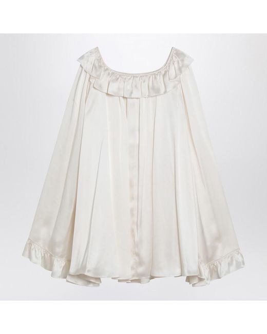Chloé White Milky Mini Dress In