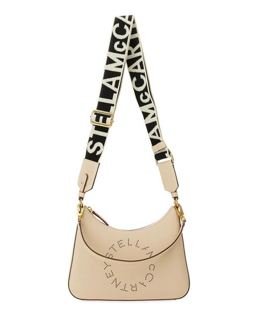 Stella McCartney Natural Small Shoulder Bag With Logo